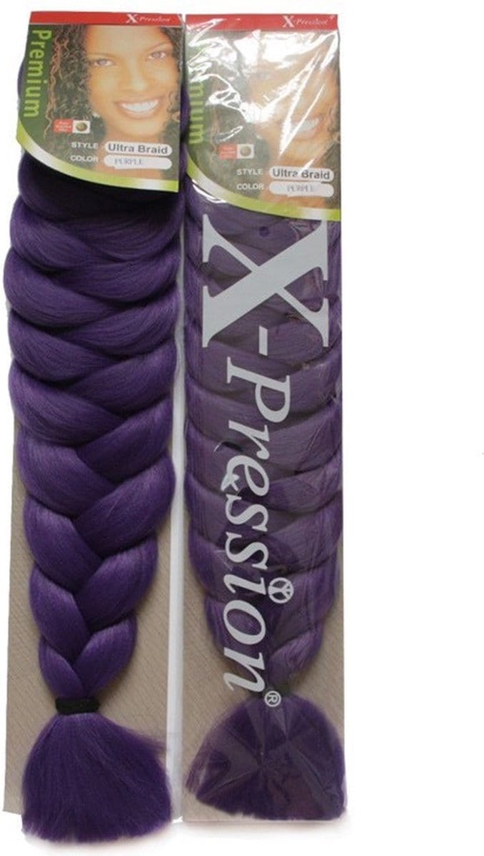 X-pression Ultra Braid PU vlechthaar paars - Synthetische haar FP20
