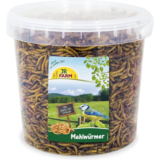 400g JR Farm meelwormen met extra proteïne vogelvoer
