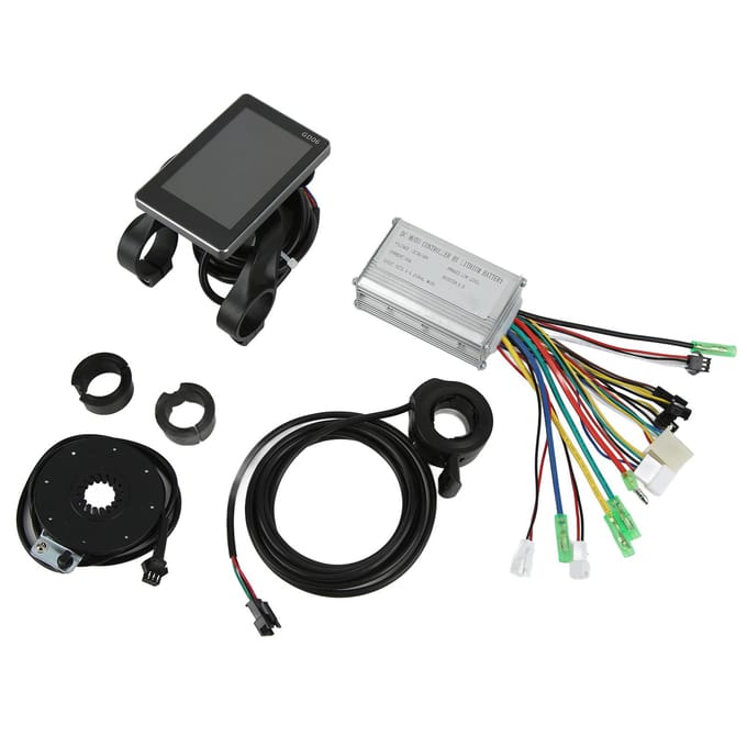 15A Elektrische Fiets Controller Kit met LCDGD06 Meter 130X Schakelaar 8C Trapsensor voor 350W 250W gray