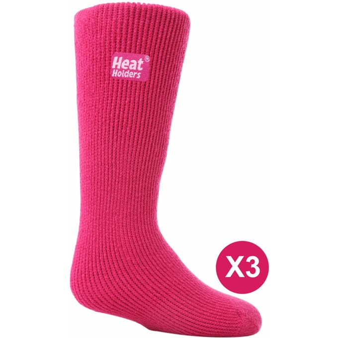 Heat Holders - Set van 3 thermo wintersokken voor kinderen - Framboos
