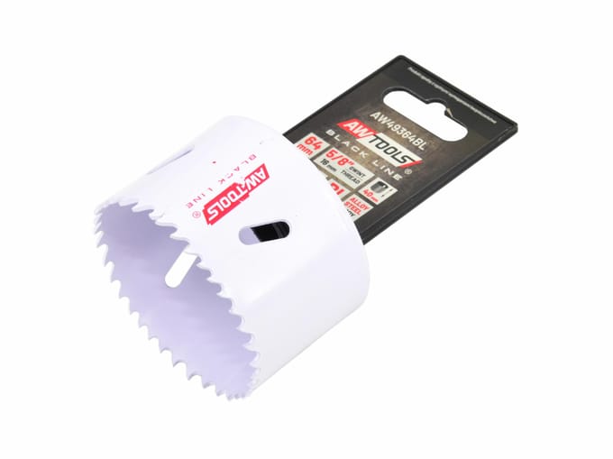 AWTools BLACK LINE - Bimetalen Gatenzaag - 65mm - HSS-Co 8%