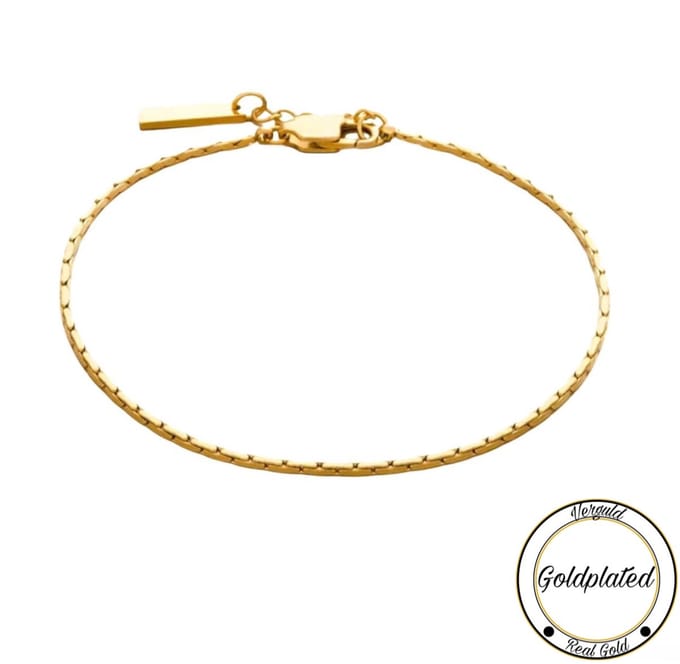 Soraro Dun Armband | Goudkleurig | RVS | 20+2 cm | Stainless Steel | Klassiek