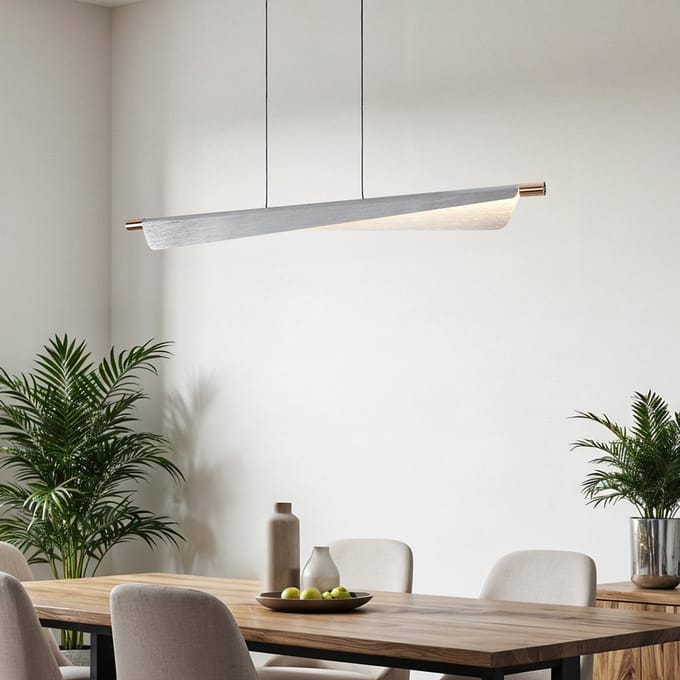 LumenXL LumenXL - Design hanglamp Mitsu - 3-staps dimbaar - Geborsteld zilver