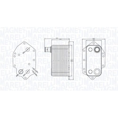 Olie radiator, automatische versnellingsbak MAGNETI MARELLI 350300004000