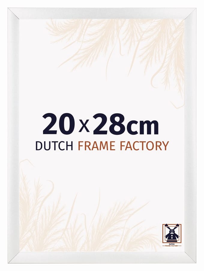 Fotolijst 20x28 cm - MDF - Wit Hoogglans - Praag