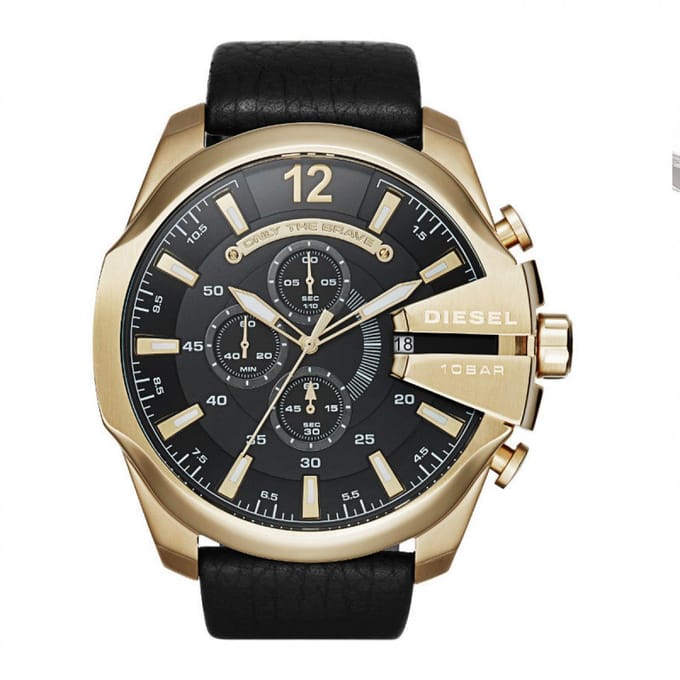 Diesel Mega Chief DZ4344 Herenhorloge 51 mm - Goudkleurig