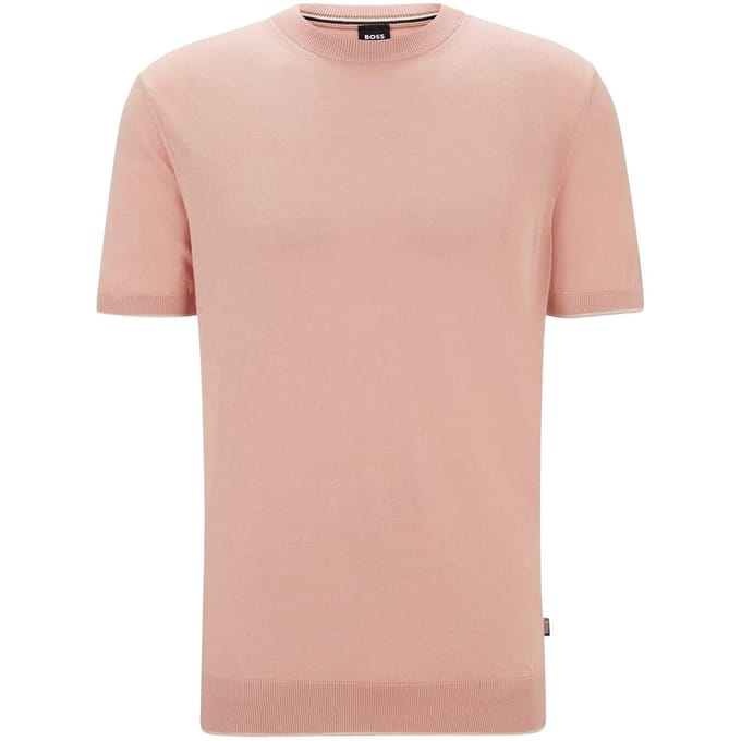 Boss Tramonte gebreid T-shirt voor heren (Roze)