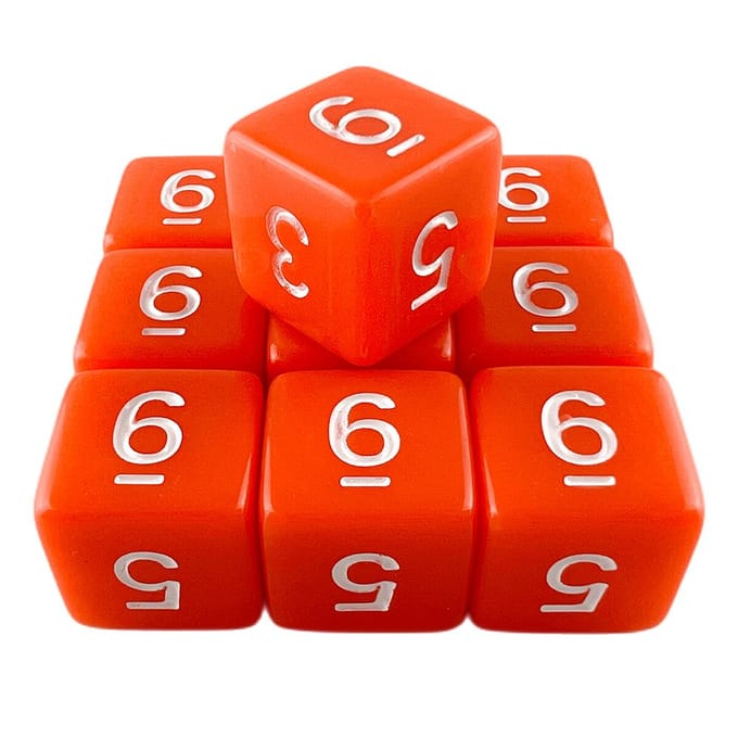 D6 Polyhedrale Dobbelstenen 16mm TRPG DND Digitale Dobbelstenen Spel Kit 6 Zijden 10 Stuks voor Bordspel