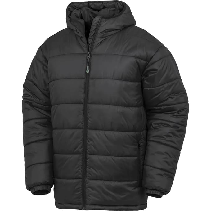 Result Recycled Hooded Padded Parka RT910 - Black - XXL