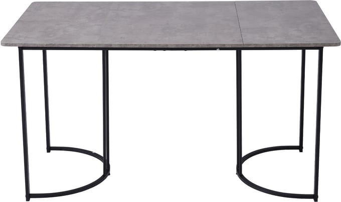 Marmerlook-MDF-Eetgroep-140x80cm-Verstelbare-Poten-Hoge-Draagkracht