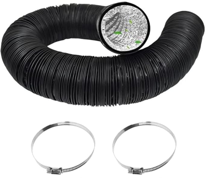 Afvoerslang 100 mm - Flexibele Aluminium Ventilatieslang voor HVAC, Droger en Afvoerventilator 3 m