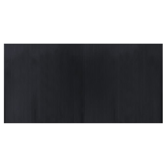 vidaXL - Vloerkleed - rechthoekig - 100x200 - cm - bamboe - zwart