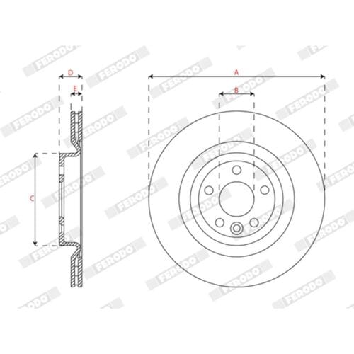 Remschijf FERODO DDF2996C, 2 stuk