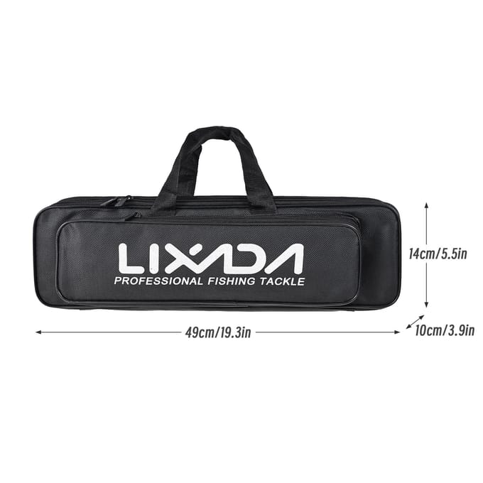 Lixada Vishengel Reel Combo Water Drop Set(Complete set, 1,9 m, 2,3 m) Professionele visuitrusting zwart