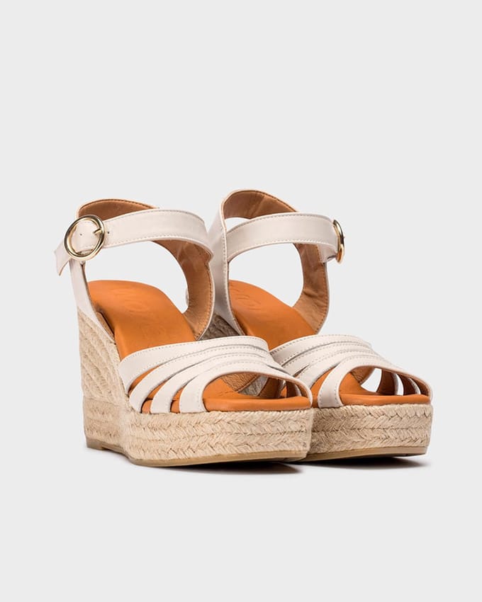 Wonders Sango Wedgesandalen Beige EU 41 Vrouw