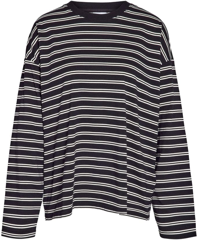 Noisy may Trui Nmember L/s Stripe Sweat Noos 27036484 Black/white Dames Maat - M