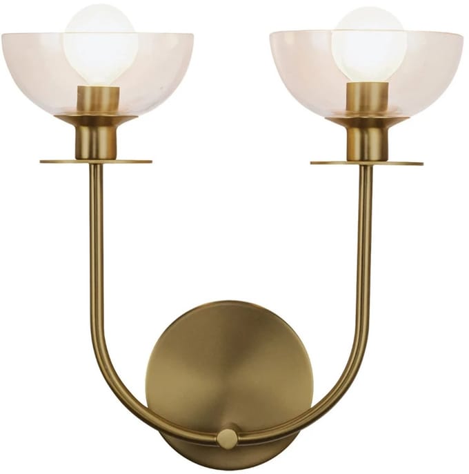 Alora Mood LED Wandlamp Sylvia | 2X E27 Max 40W | Brushed Gold