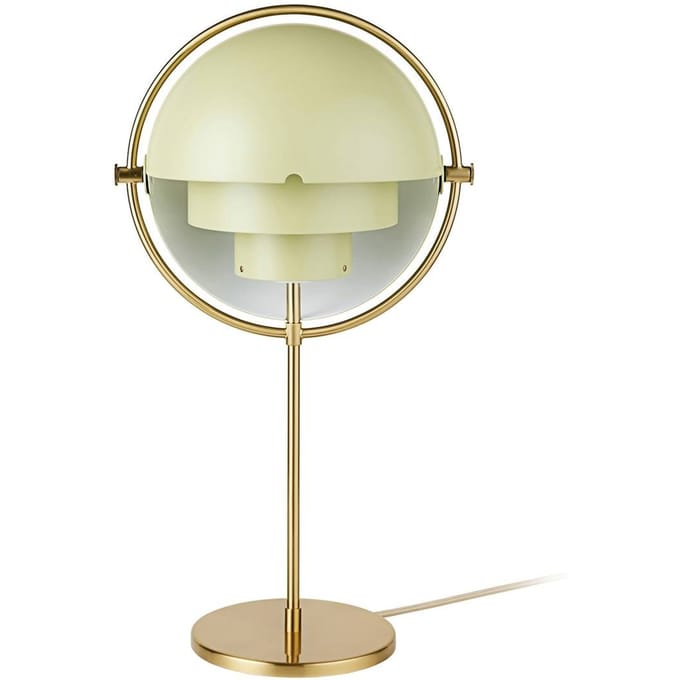 Gubi Lite tafellamp, hoogte 50 cm, messing/crème