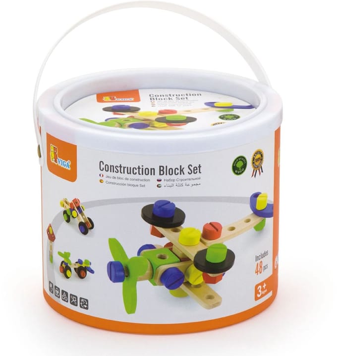 Constructie set Viga Toys - 48-delig - Bouwstenen Vigatoys