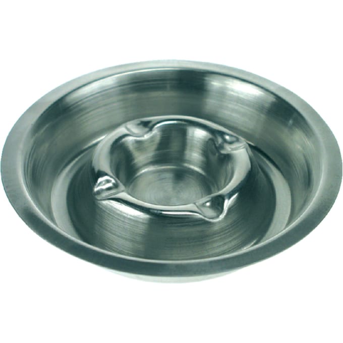 Asbak metaal verchroomd 170mm RVS stapelbaar