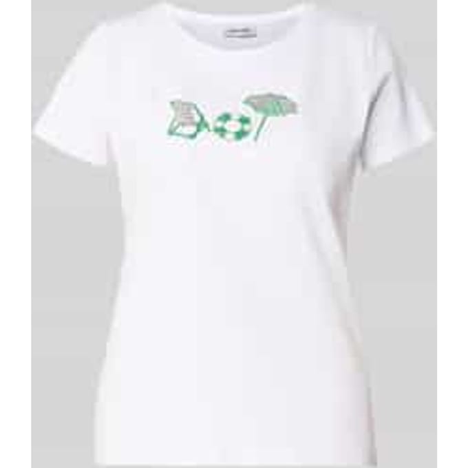T-shirt met motiefprint en ronde hals
