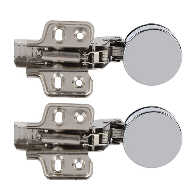 2Set RVS 201 Kast Glazen Deur Scharnier 35 Kom Glazen Deur Demping Buffer Scharnier Grote Bocht