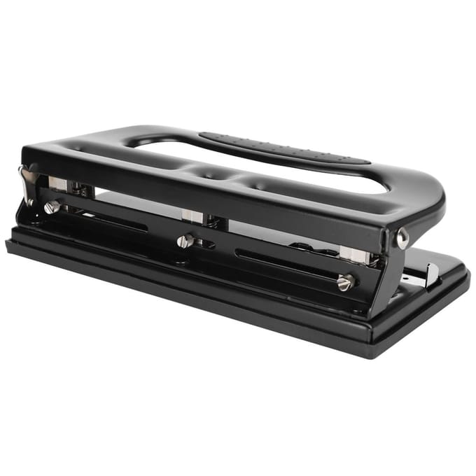 3-gaats perforator Verstelbare desktop perforator Handmatige ponsmachine Kantoorbenodigdheden 9633 gray
