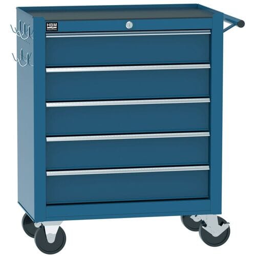 HBM gereedschapswagen 5 laden, 62 cm, blauw