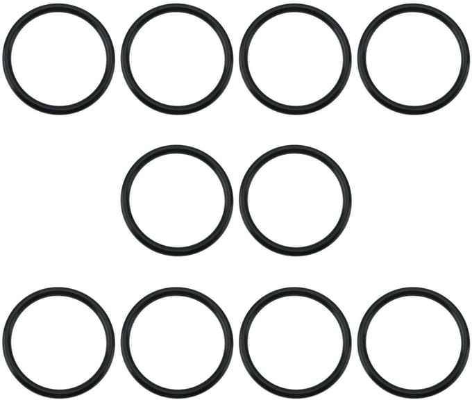 Dailygoods- O-ringafdichtingen 10 stuks - Buitendiameter 43 mm - Binnendiameter 36 mm - Breedte 3,5 mm - Nitrilrubber - Zwart - Afdichtringen
