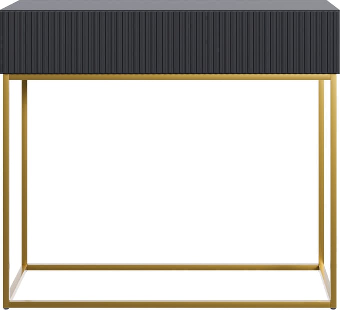 Selsey Veldio - Kaptafel 90 cm - Zwart met gouden poten