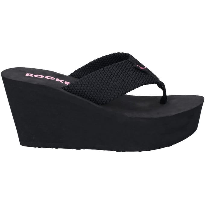 Rocket Dog Diver instapsandalen met webbing en sleehak voor dames