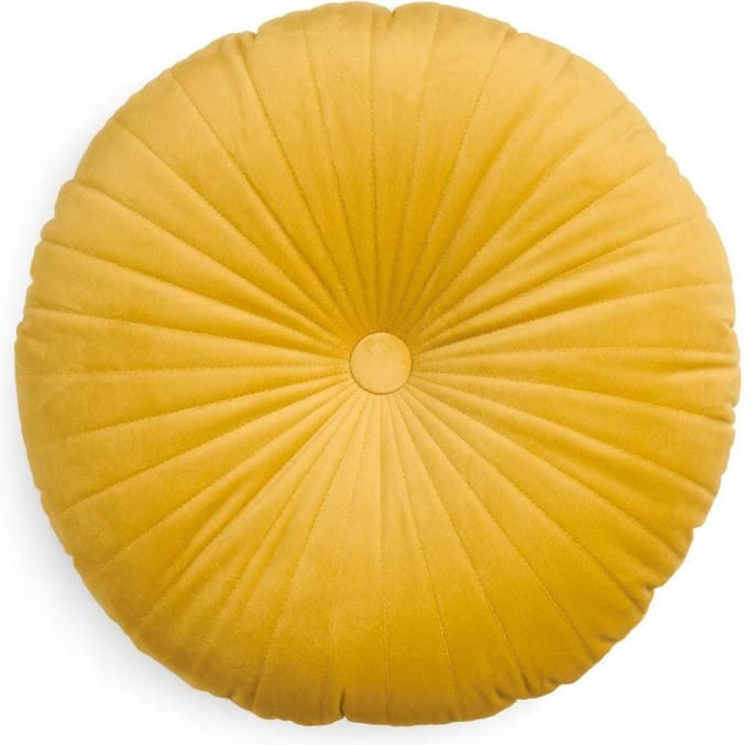 Essenza Naina Sierkussen Mosterdgeel - Ø 40 cm