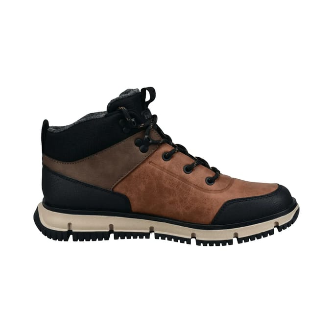 Laarzen met veters Bugatti cognac / black