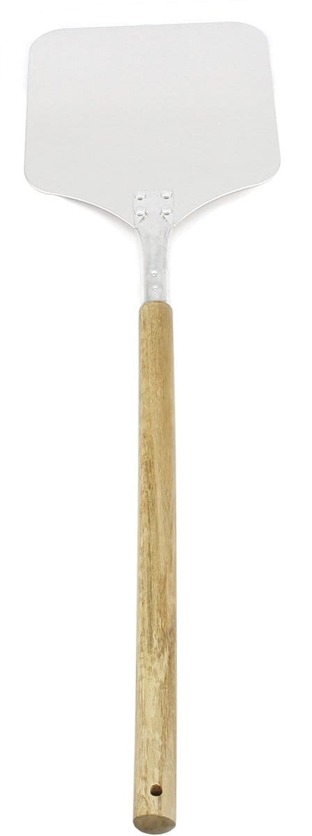 Pizzaschep - 23 cm - aluminium - houten handgreep