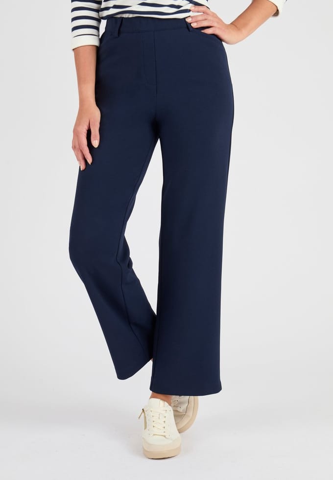 Damart - 7/8e broek van crêpetricot - Dames - Blauw - 38
