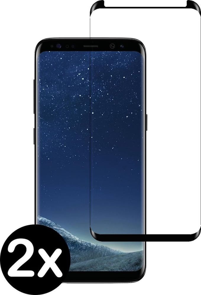 Screenprotector - 2 Stuks - Geschikt voor Samsung Galaxy S8 - Full Cover - Beschermglas - Gehard Glas - Tempered Glass - Screen Protector