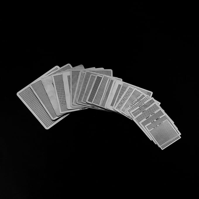 27 Stuks Universele Directe Hitte BGA Reballing Net Sjablonen Voor Soldeeraccessoires