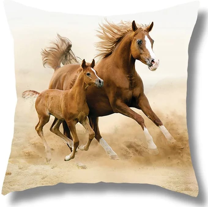 Sierkussen Paard Cadeau Paardenliefhebber, 45 x 45 cm.