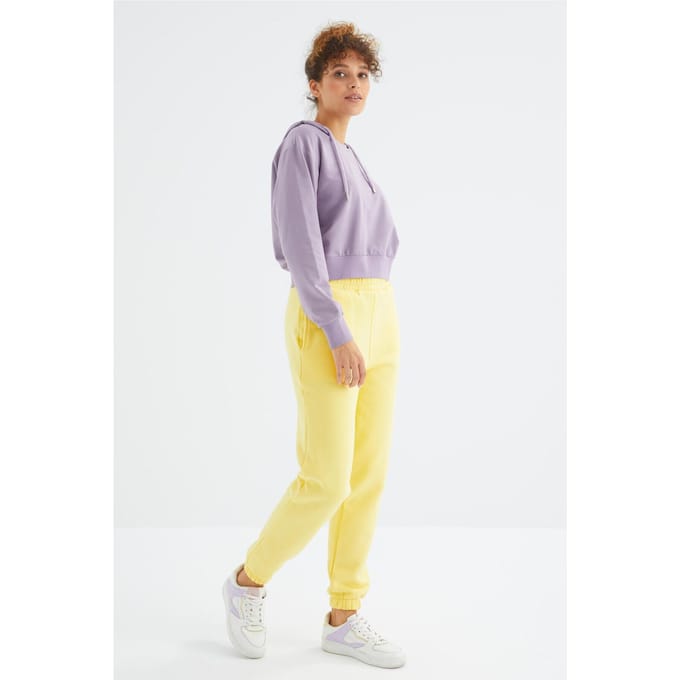 Vrouwen Hoge Taille Fleece Joggingbroek