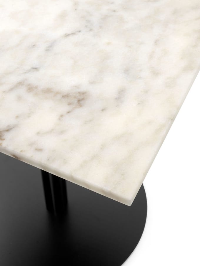 Audo - Harbour Column Counter/Bar Table 60x70cm - Off White Marble - 72,4cm - wit