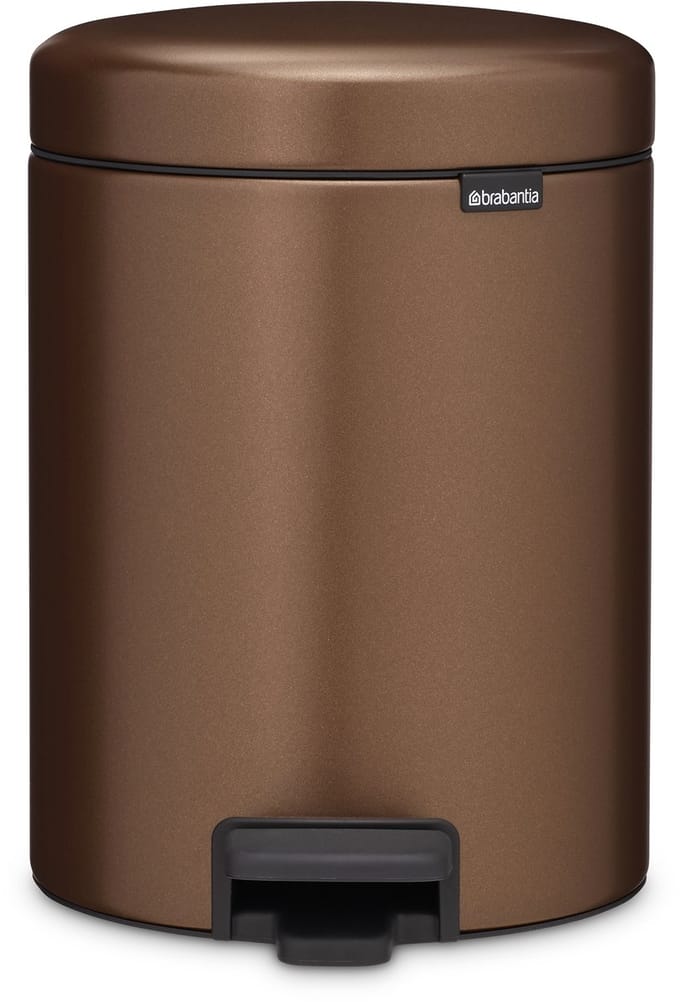 Brabantia NewIcon Prullenbak - 5 liter - Badkamer - Warm Bronze
