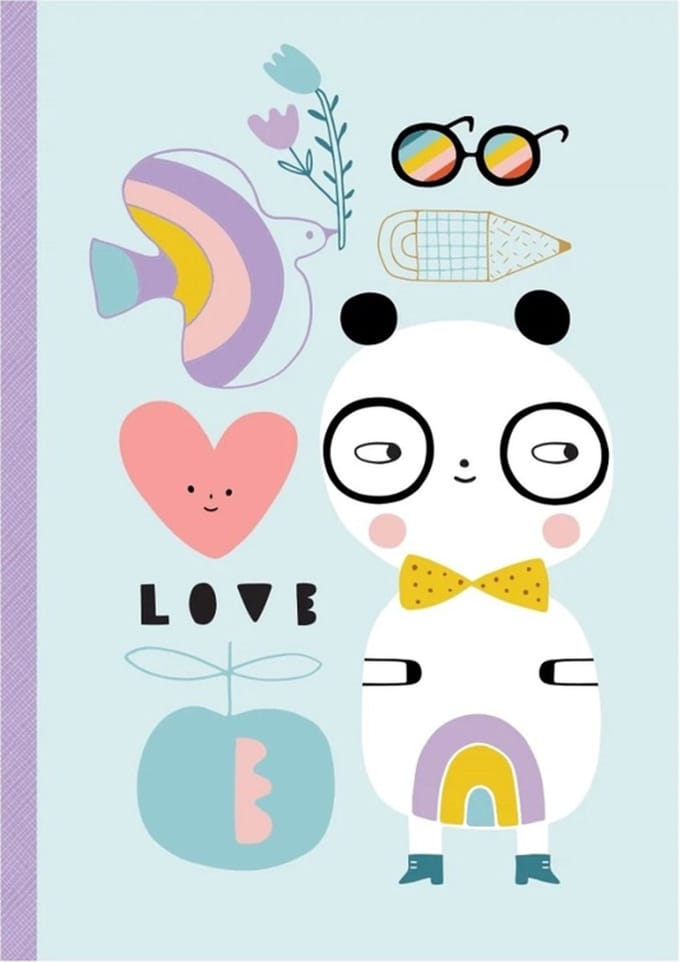Petit Monkey Notitieboek Panda Love