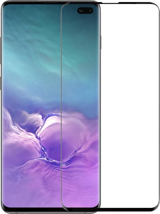 Screenprotector - Geschikt voor Samsung Galaxy S10 Plus - Full Cover - Gehard Glas - Beschermglas - Tempered Glass - Screen Protector