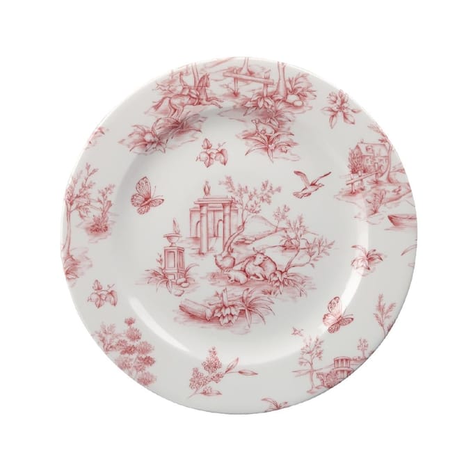 Churchill Toile Cranberry Bord 20.3cm (6 stuks)
