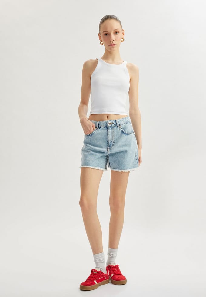 Denim Mini-lengte Jeansshorts