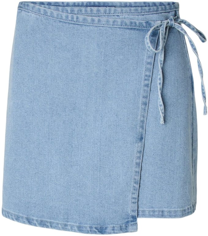 Pieces Minirok PCFLORA MW WIKKEL DENIM