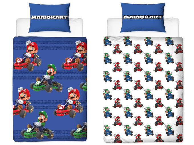 Super Mario - Dekbedovertrek - Eenpersoons - 140 x 200 cm - Polyester