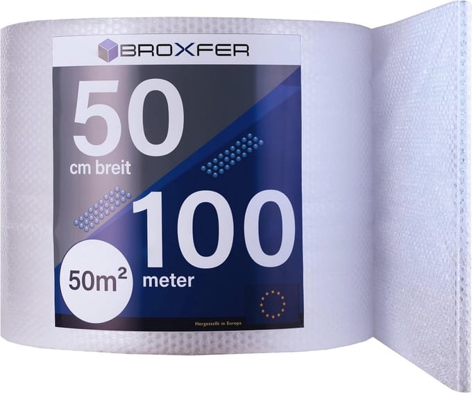 Bubble Wrap Roll 50 cm x 100 m - Beschermfolie voor Verhuis- en Verzending