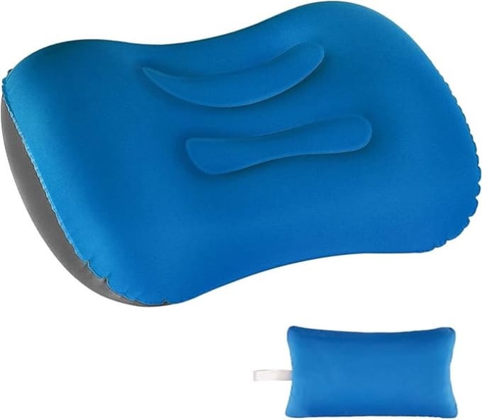Compact Opblaasbaar Kampeerkussen - Lichtgewicht en Ergonomisch