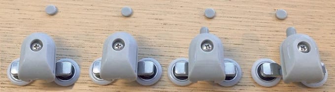 Xellanz Eco Set Wieltjes voor Schuifdeur Douchecabine - 4 Stuks